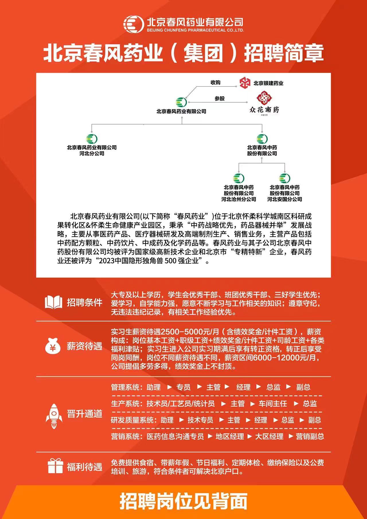 北京药企最新招聘公告汇总